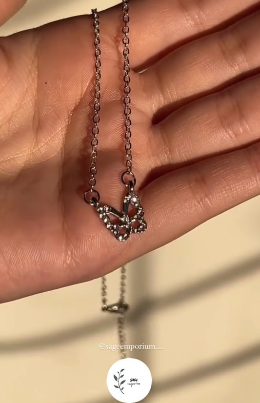 SILVER BUTTERFLY PENDANT